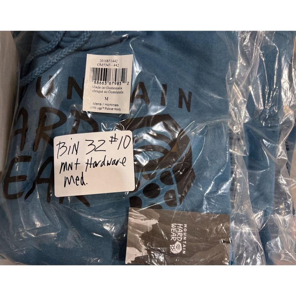 Mountain Hardwear Men's MHW Logo Hoodie Sz. M Blue Cotton Blend New NWT - Picture 6 of 7